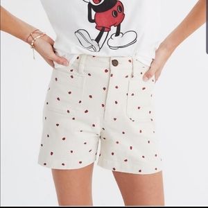 Madewell Emmett Fresh Strawberry Shorts